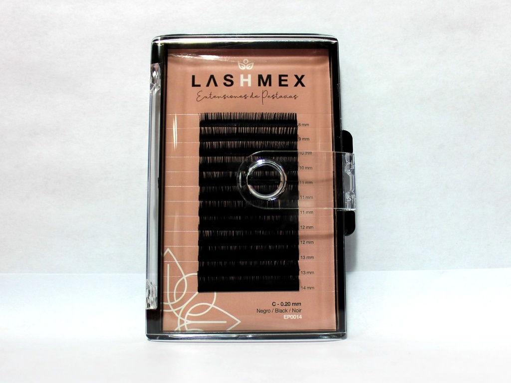 [EP0255] Extensiones de pestañas, C, 0.20 mm, negro, mixta 12 líneas