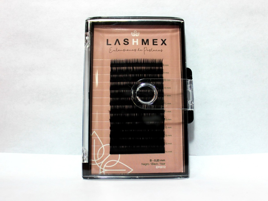[EP0253] Extensiones de pestañas, B, 0.20 mm, negro, mixta 12 líneas